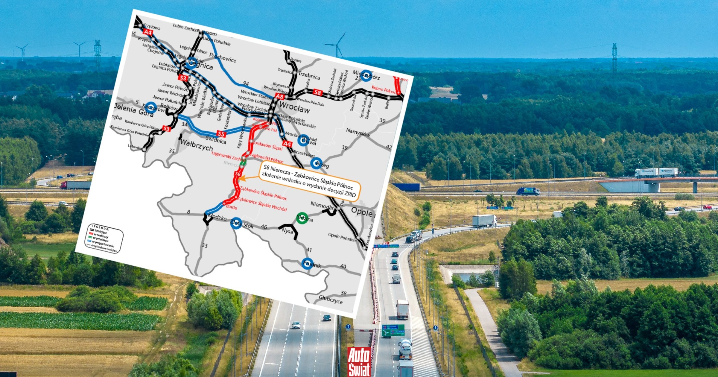 Kolejny ważny krok do budowy drogi S8 na południu. Już pięć odcinków w realizacji