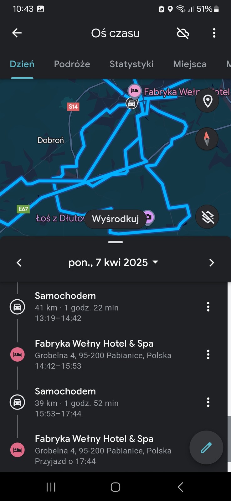 Oś czasu w Mapach Google