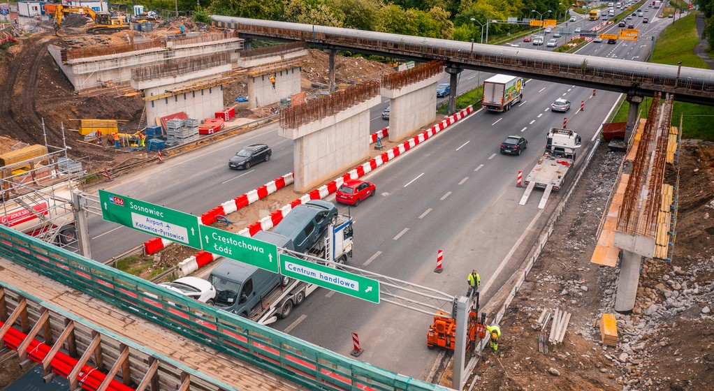 Przebudowa wiaduktów w ciągu ulicy Bohaterów Monte Cassino nad DK86 w Katowicach