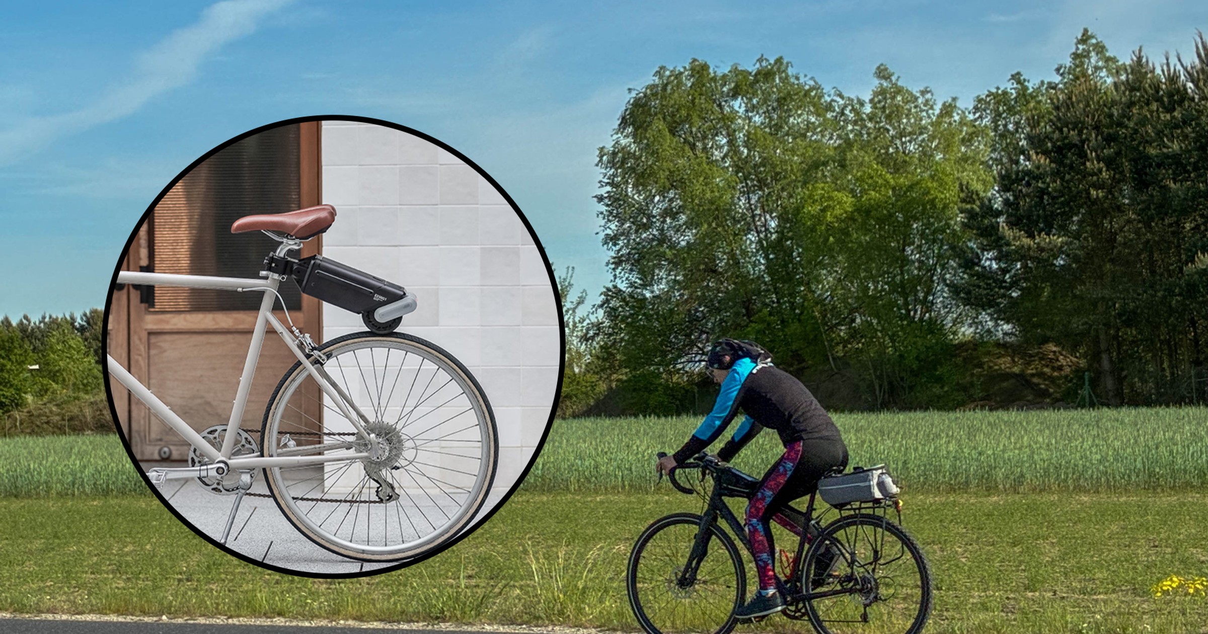 Dokładka do roweru dająca napęd elektryczny