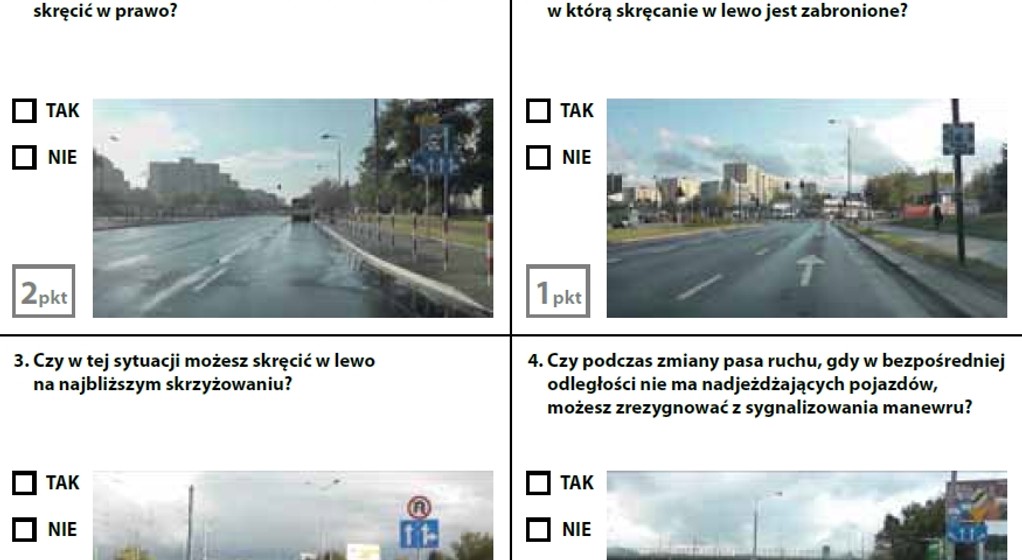 Egzamin teoretyczny na prawo jazdy - zestaw 7