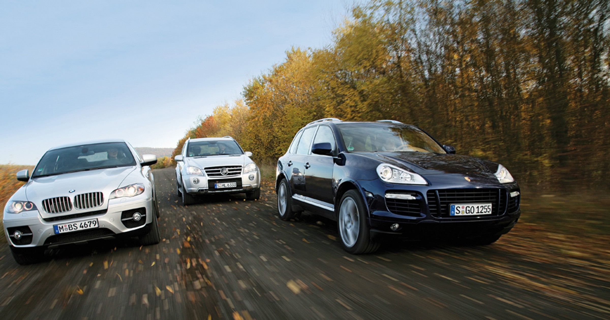 BMW X6 kontra Mercedes ML i Porsche Cayenne - Suv-y czy gti?