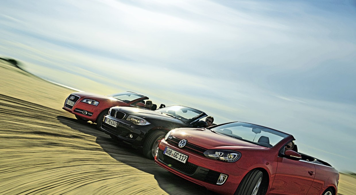 Audi A3 kontra BMW 125i i Volkswagen Golf: porównanie 3 kabrioletów