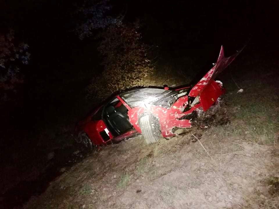 Rozbite Ferrari w Tenczynie