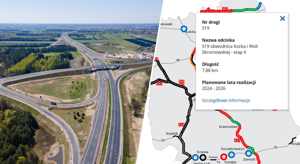 Budowa drugiej jezdni obwodnicy Kocka i Woli Skromowskiej zbliża się do końca