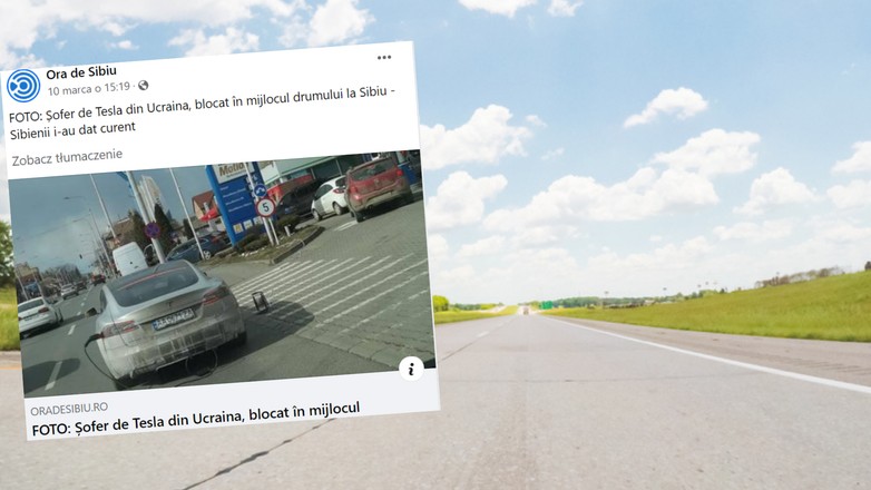 Teslą uciekała z Ukrainy