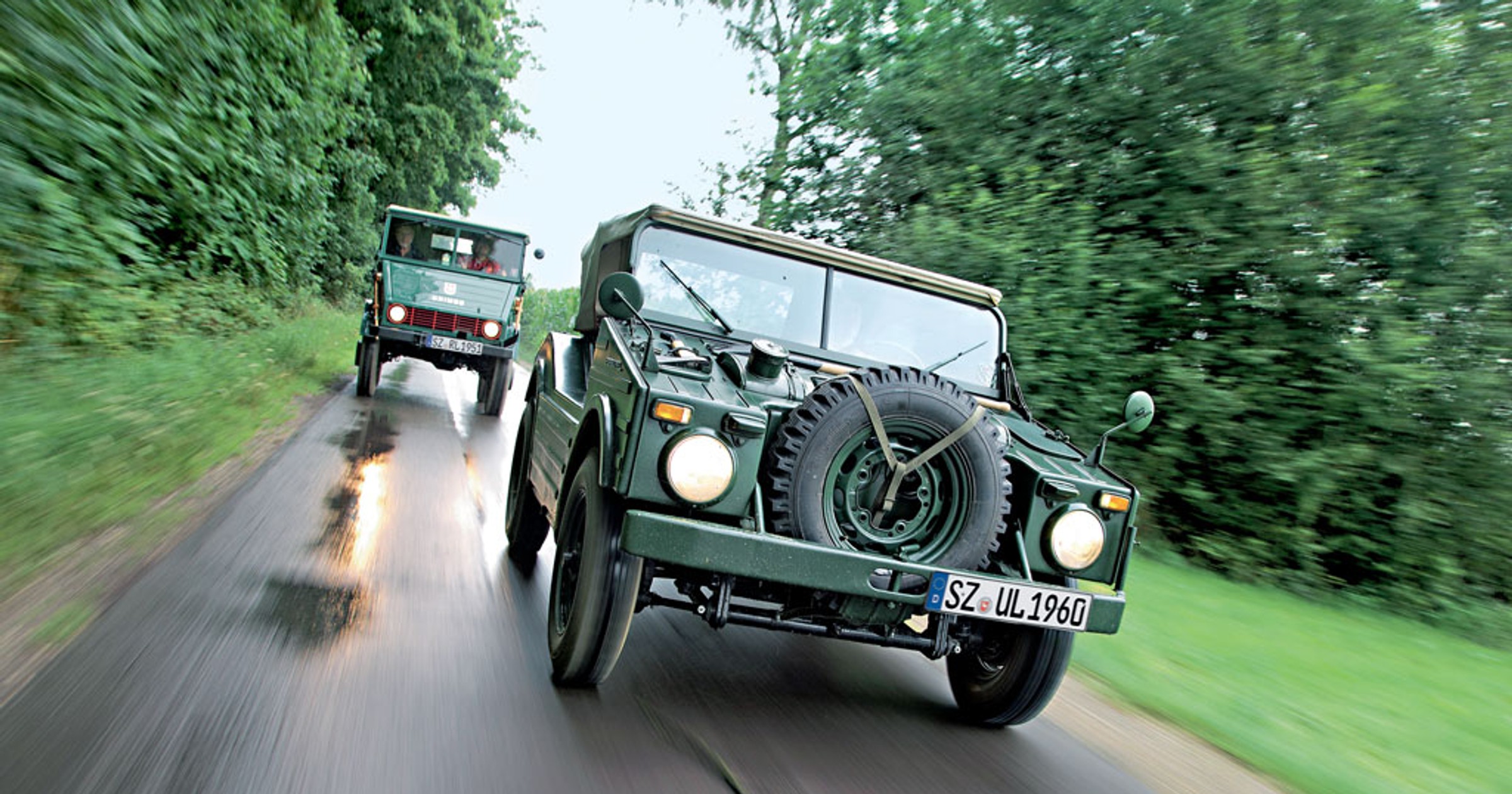 Rolnik kontra żołnierz - Unimog 2010 kontra Porsche 597 Jagdwagen