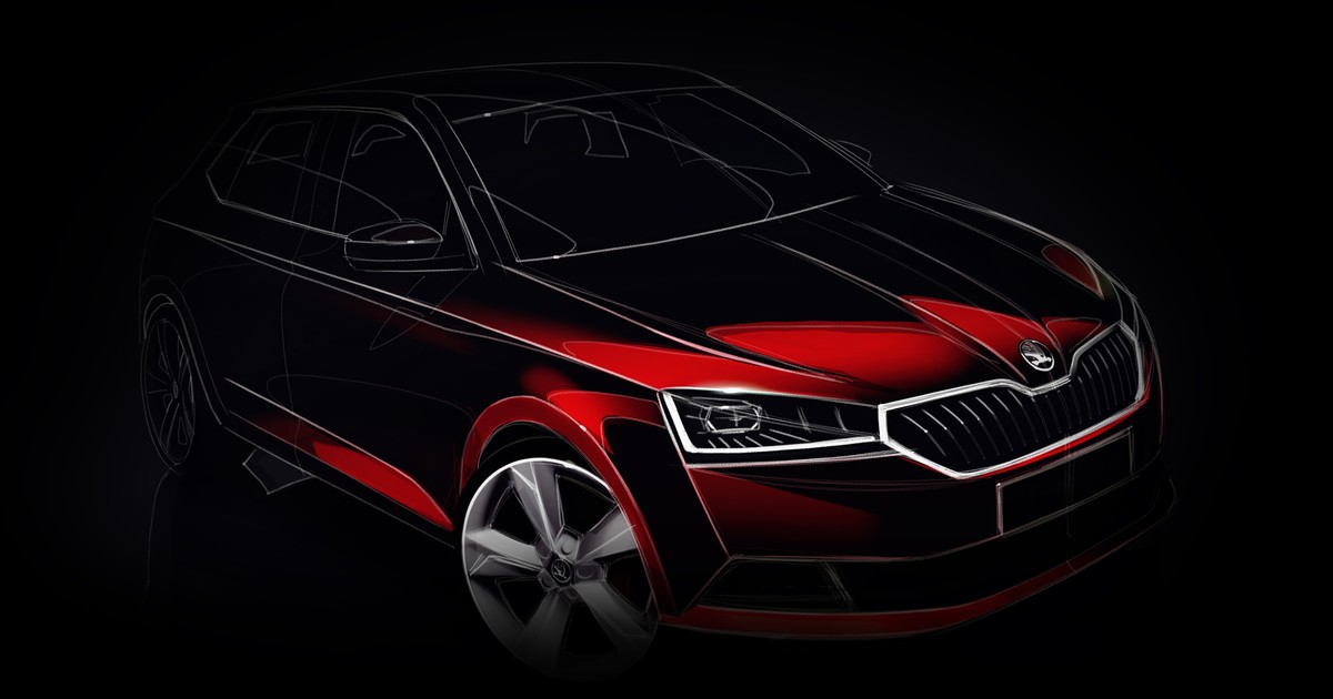 Skoda Fabia 2018 - pierwszy oficjalny szkic odnowionej wersji