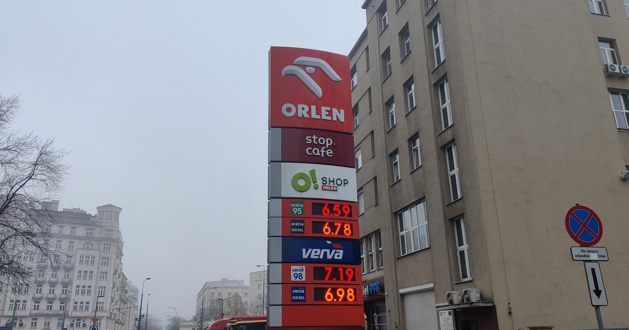 Ceny paliw na stacji Orlen dnia 16.11.2023 r.