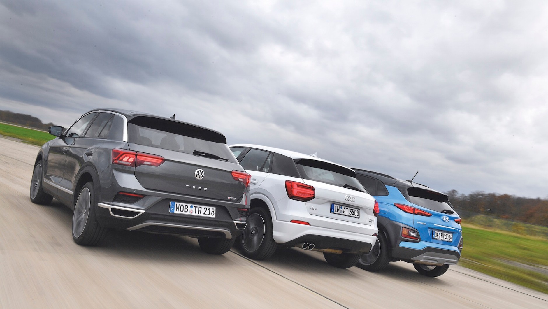 Volkswagen T-Roc kontra Hyundai Kona i Audi Q2