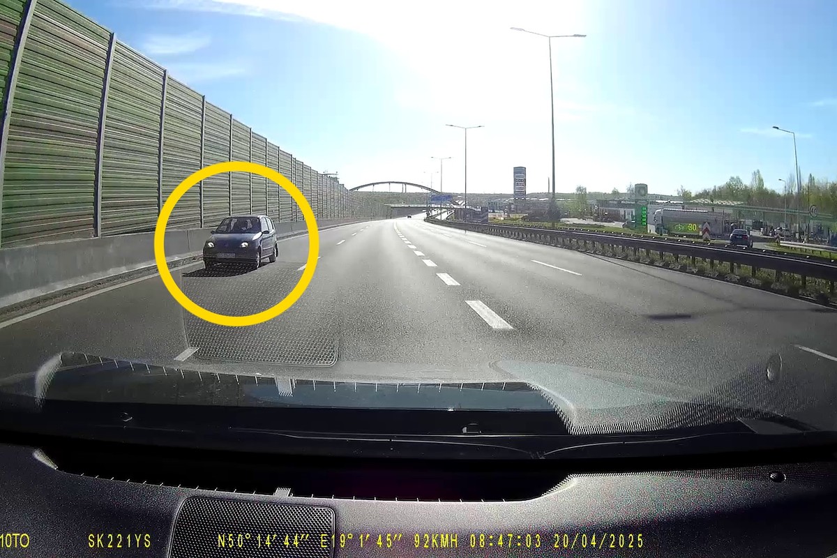 Wjechał na autostradę pod prąd. Policjanci mówią o wielkanocnym cudzie [WIDEO]