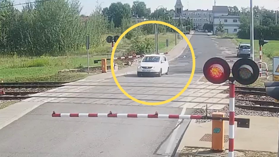 Zatrzymała pojazd bezpośrednio pod rogatką