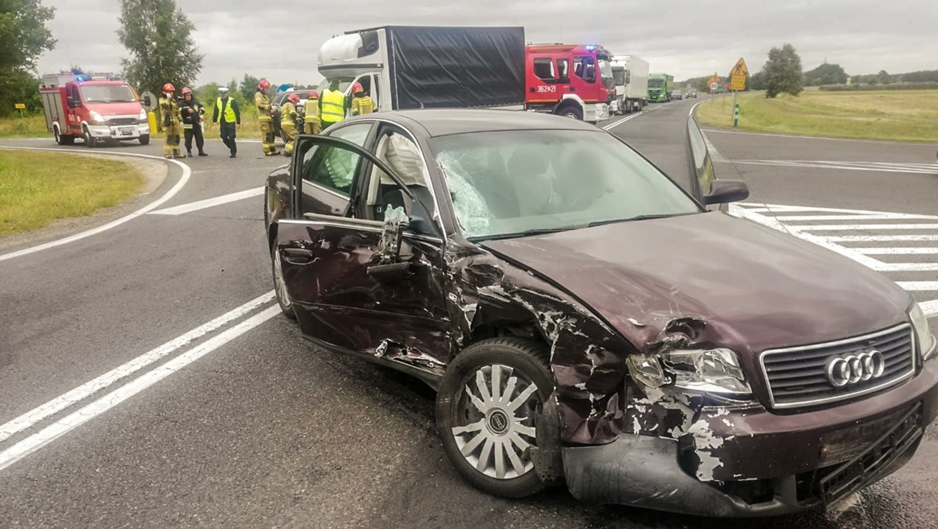 Wypadek spowodowała kierująca audi