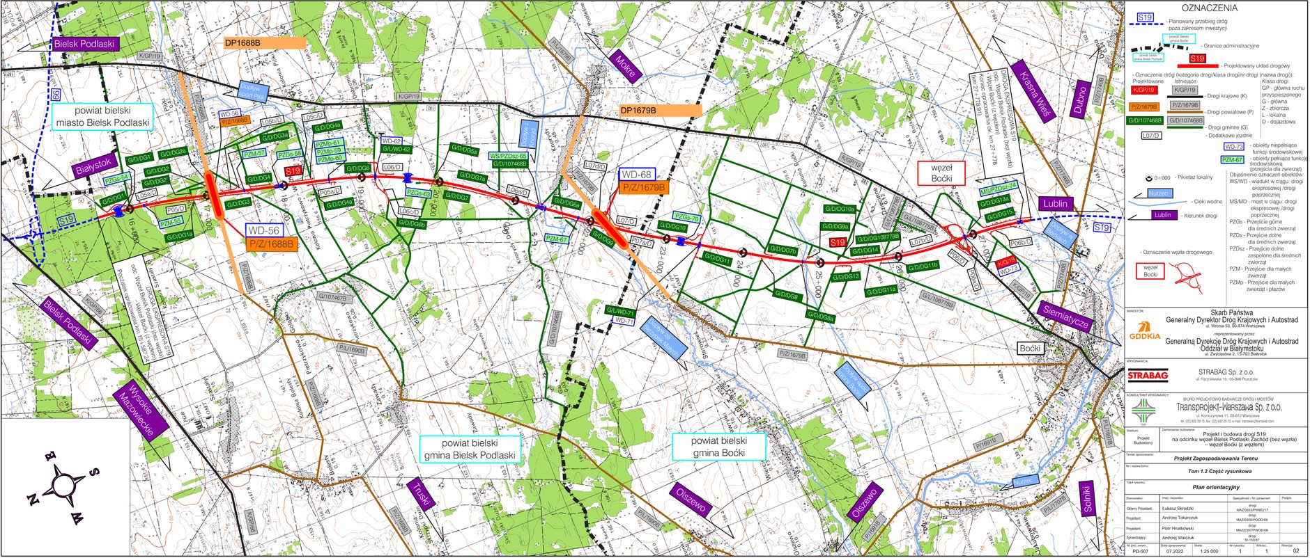 Plan orientacyjny odc. S19 Bielski — Boćki