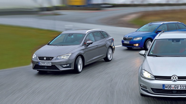 Porównanie Seata Leona ST, Skody Octavii Combi i Golfa Varianta