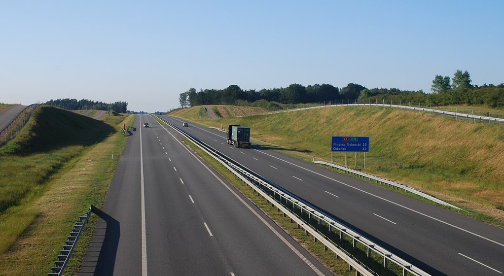 Autostrada A1 koło Tczewa