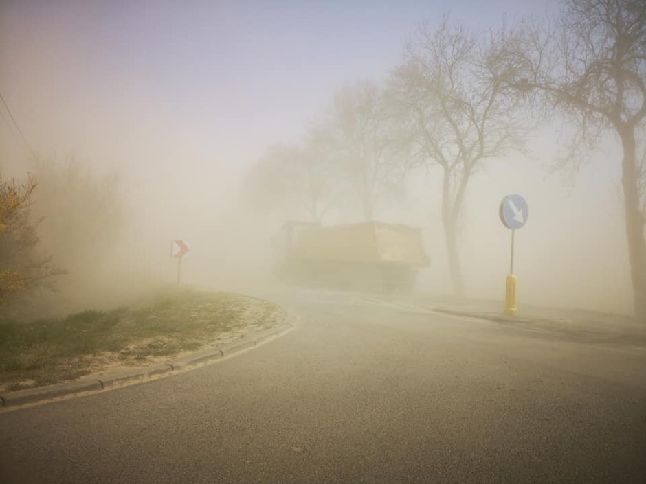 Burza piaskowa na Mazowszu
