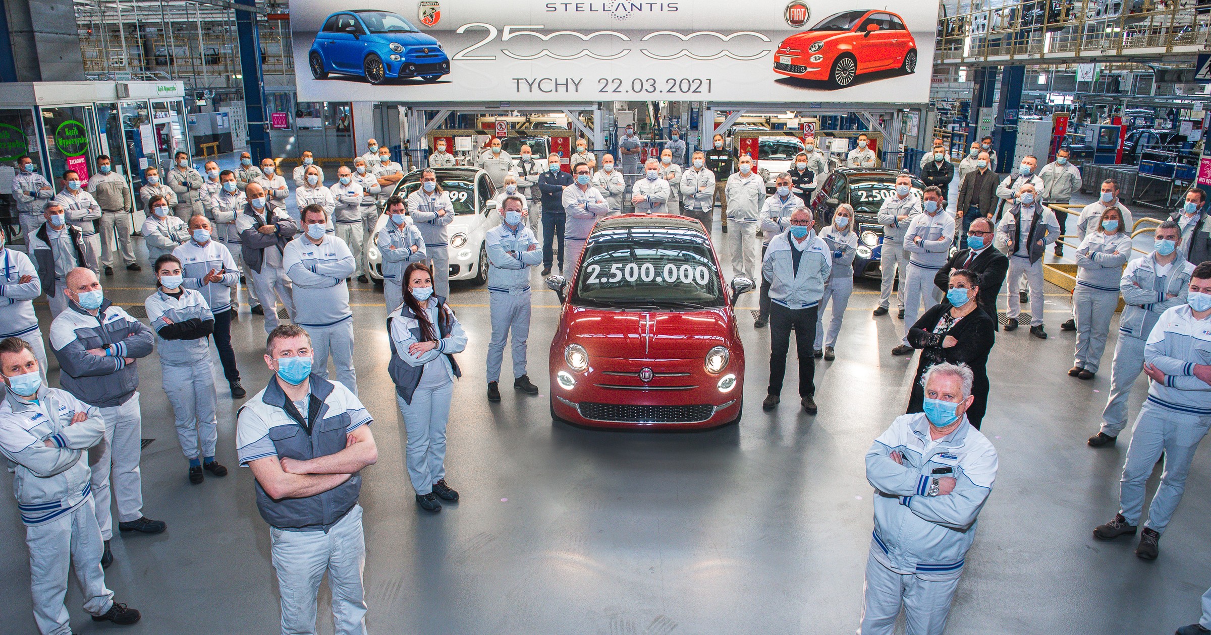 Jubileusz 2,5 mln Fiatów 500 wyprodukowanych w Tychach