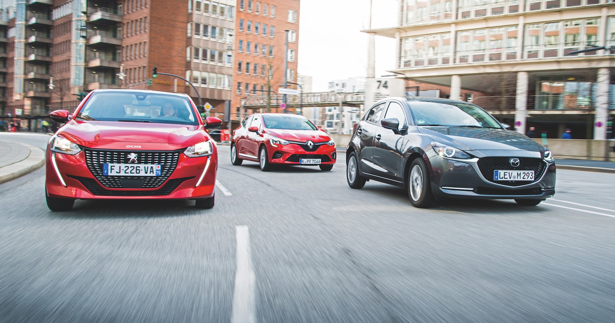 Porównanie aut miejskich: Renault Clio, Peugeot 208, Mazda 2