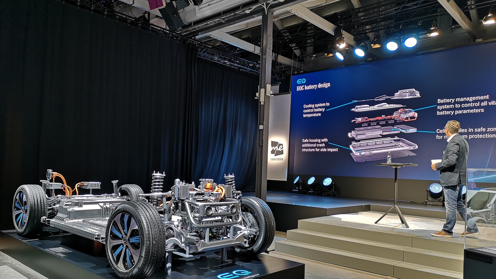 Mercedes EQC - z zestawem baterii litowo jonowych o pojemności 80 kWh
