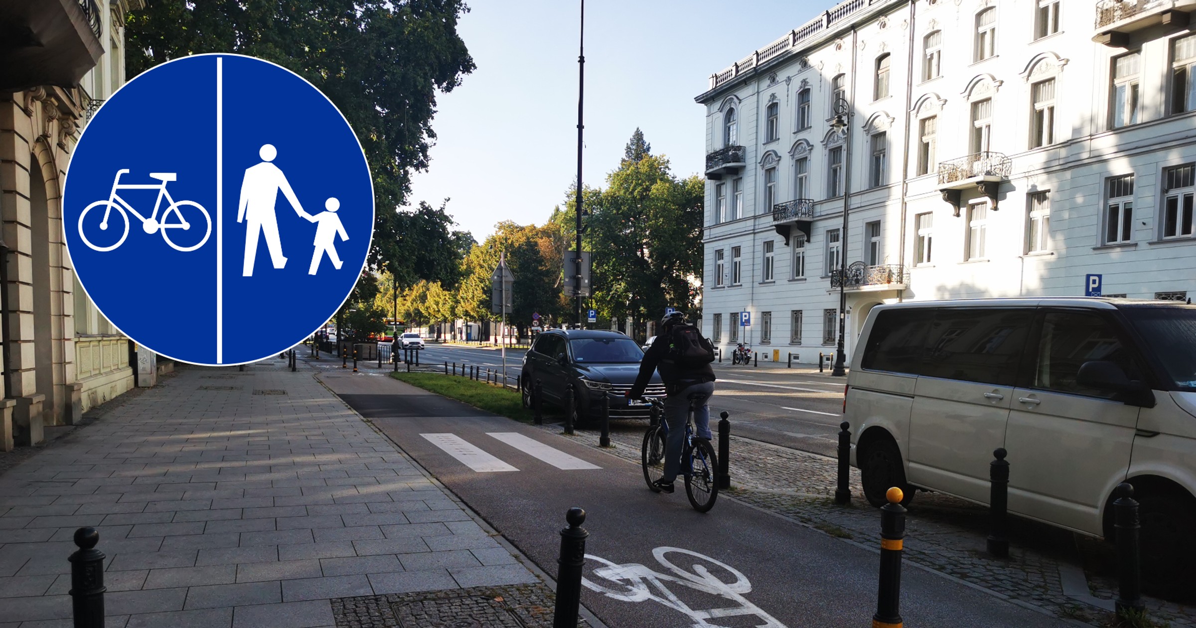 Drogi dla pieszych i rowerzystów często biegną obok siebie, czasem jest to wspólna droga. To ważne rozróźnienie