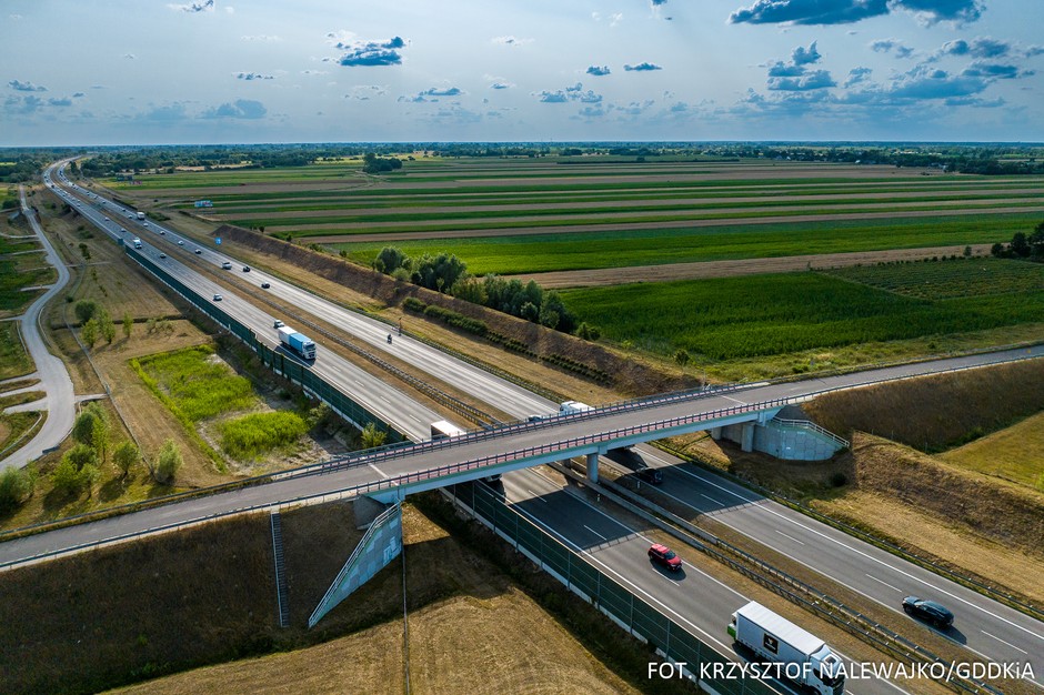 A2 granica woj. — Grodzisk Mazowiecki, okolice Izdebna Nowego