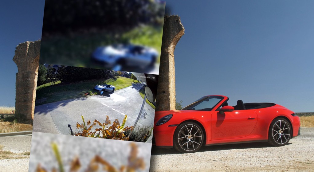 Porsche pojechało na spacer i skończyło na drzewie