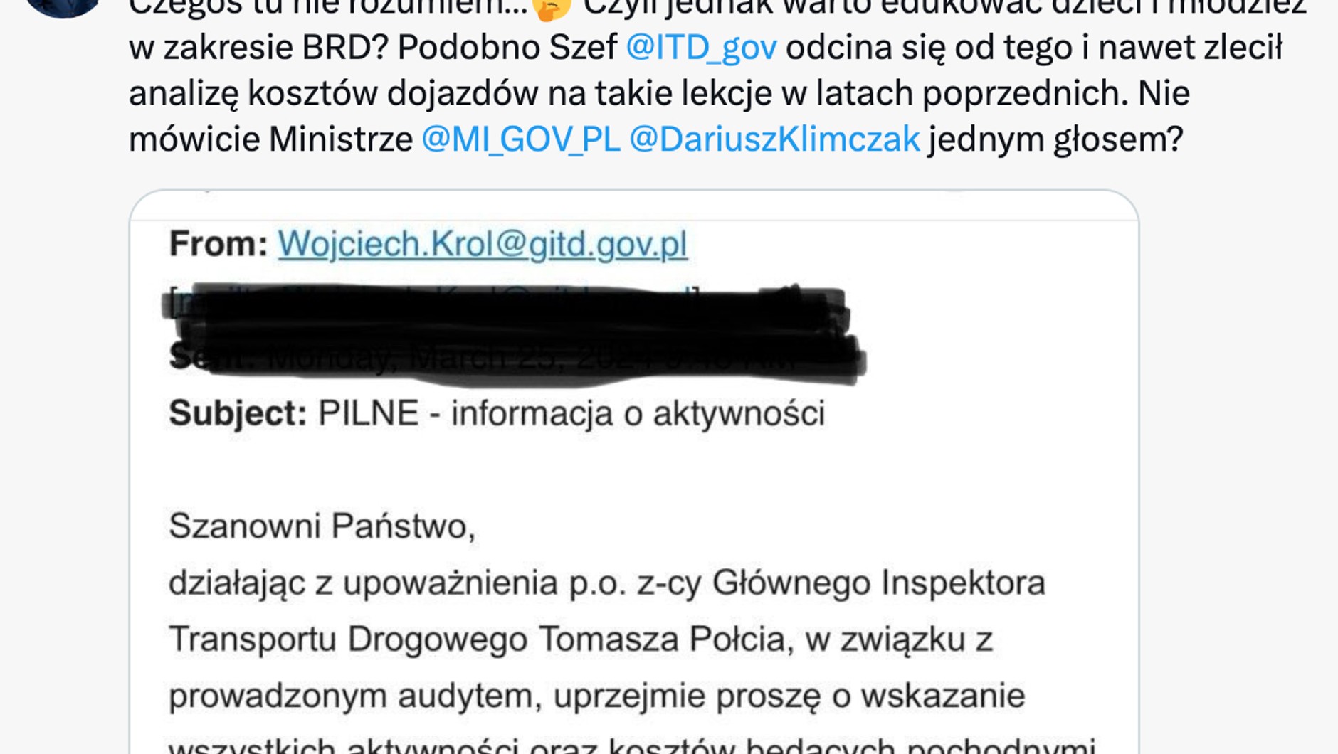 Alvin Gajadhur o audycie w ITD