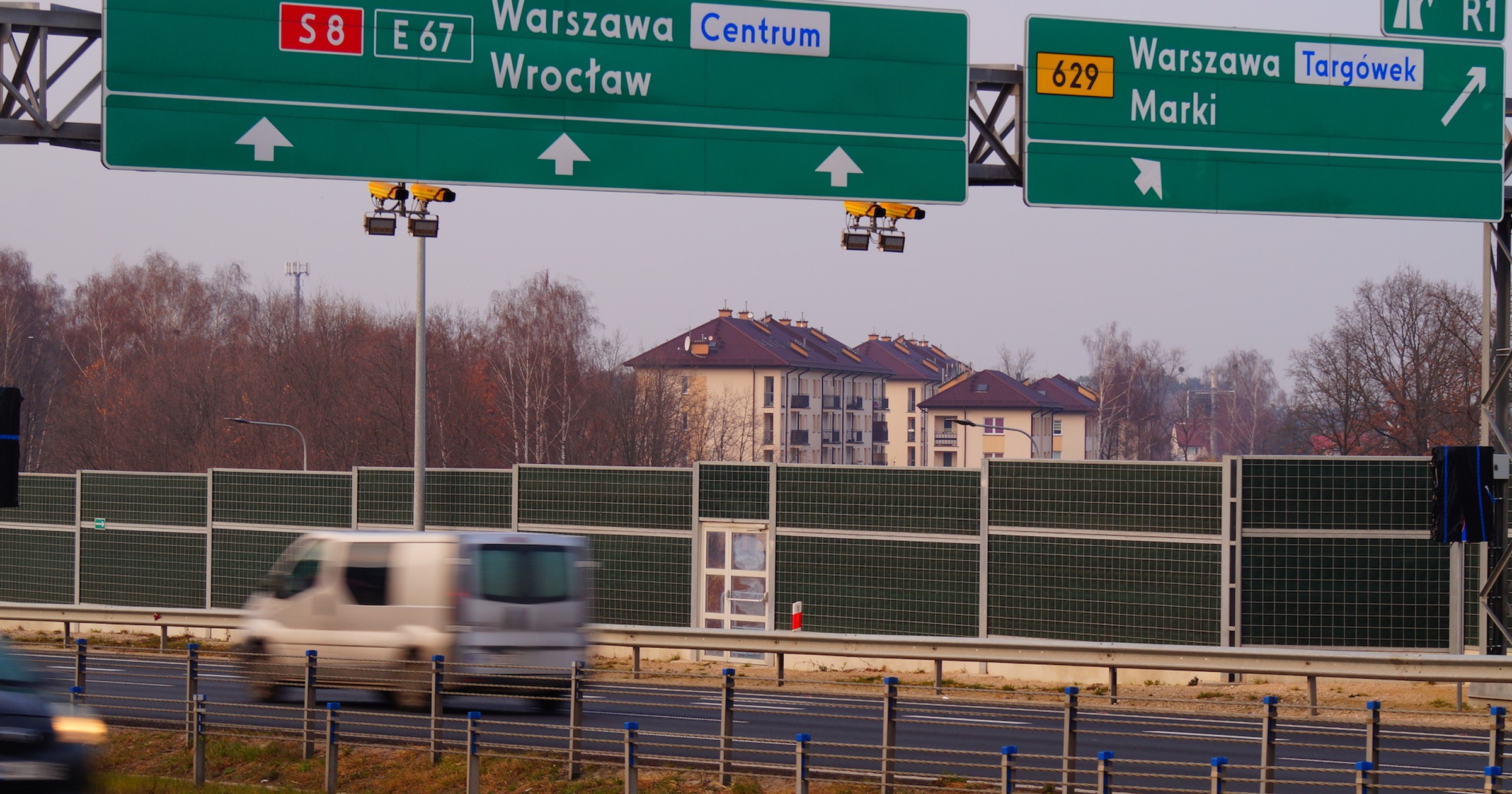 Odcinkowy pomiar prędkości na trasie S8 już działa