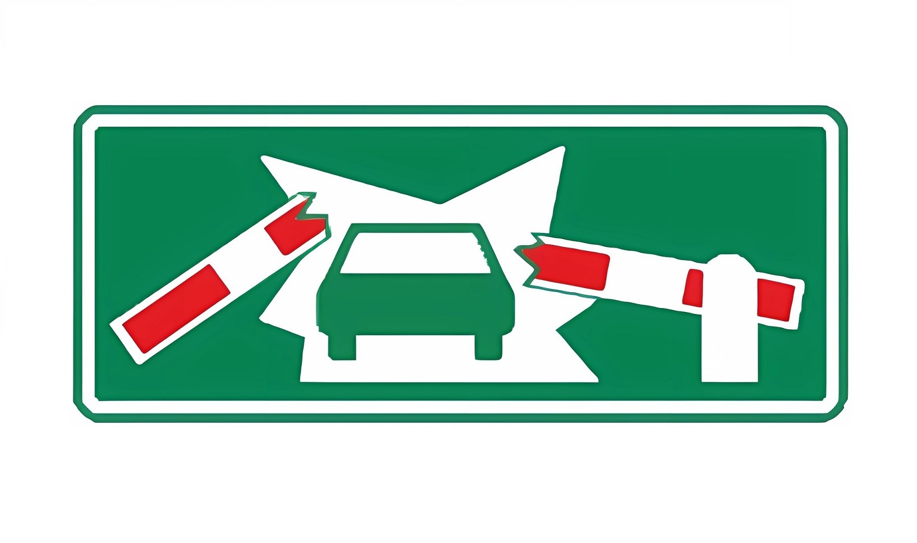 Wzór proponowanego znaku G-25 "Wyłam szlaban"