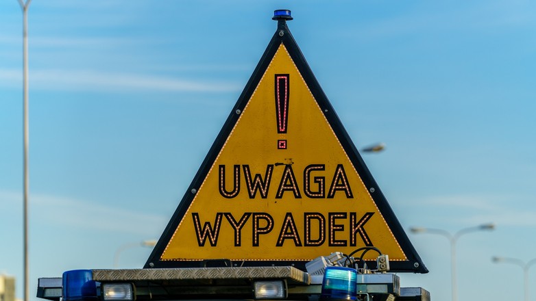 Znak drogowy "Uwaga wypadek!"