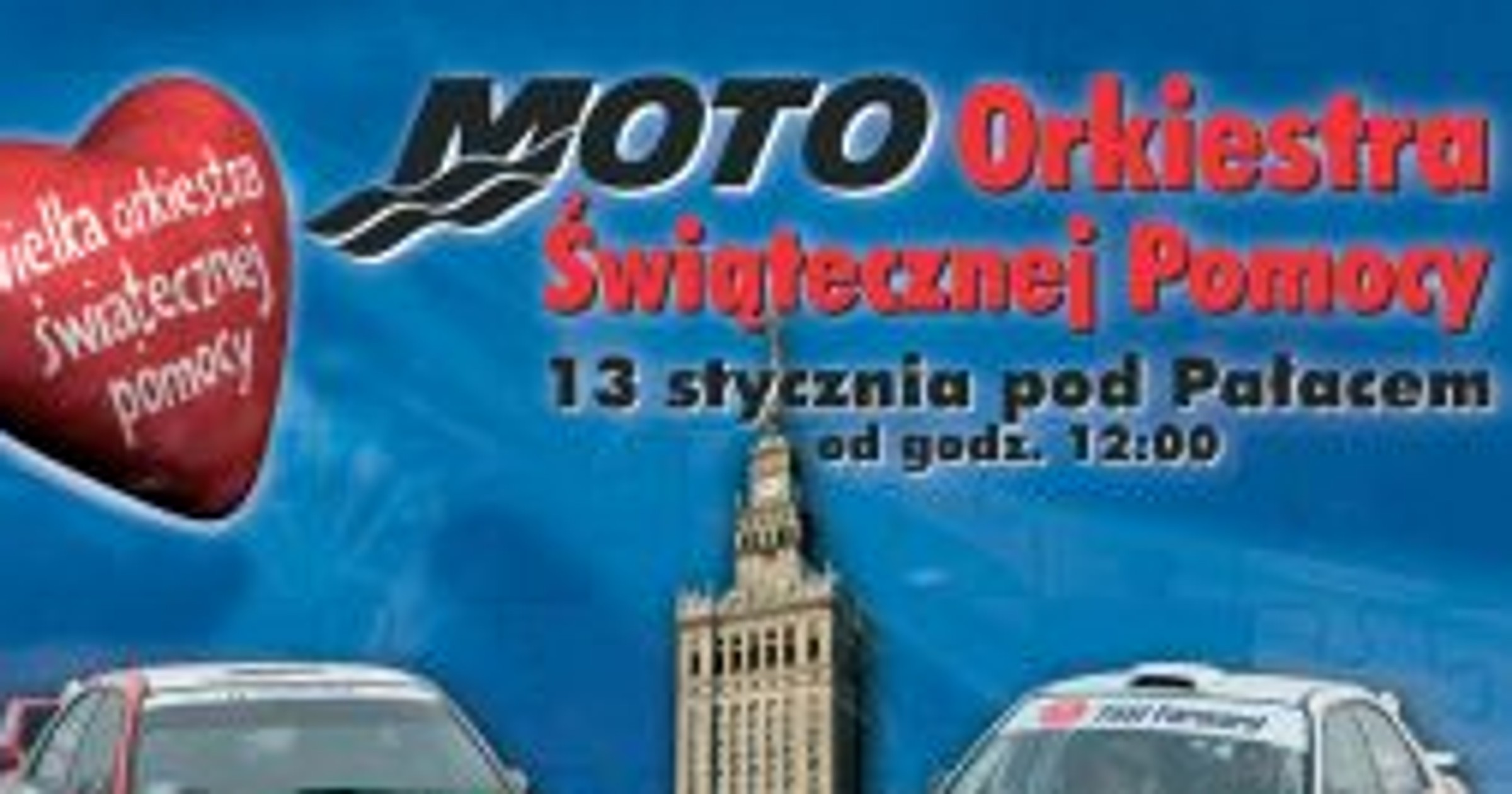 Moto Orkiestra Świątecznej Pomocy pod Pałacem Kultury