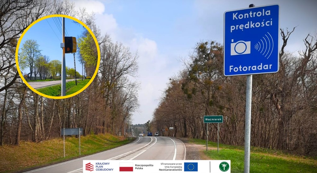 Fotoradar w m. Drohiczyn (woj. podlaskie) na DK62