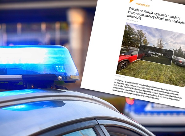 Dostali mandaty za to, że chcieli uratować samochody przed powodzią? Policja wyjaśnia sprawę