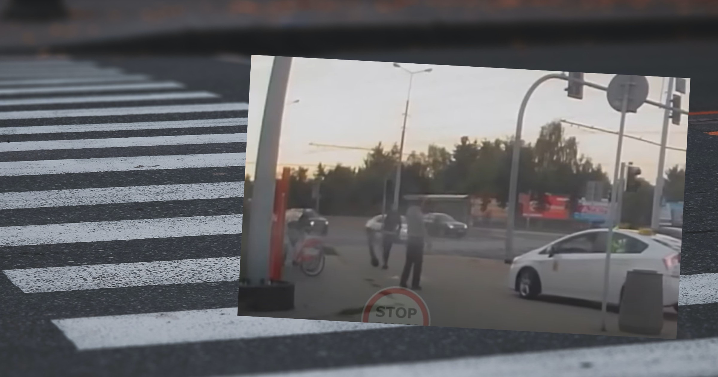 Zwrócił uwagę pieszemu i zaczęła się dyskusja (fot. screen: youtube.com/STOPCHAM)