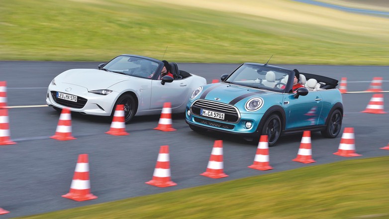 Mini Cooper Cabrio kontra Mazda MX-5 - kabriolety pełne radości