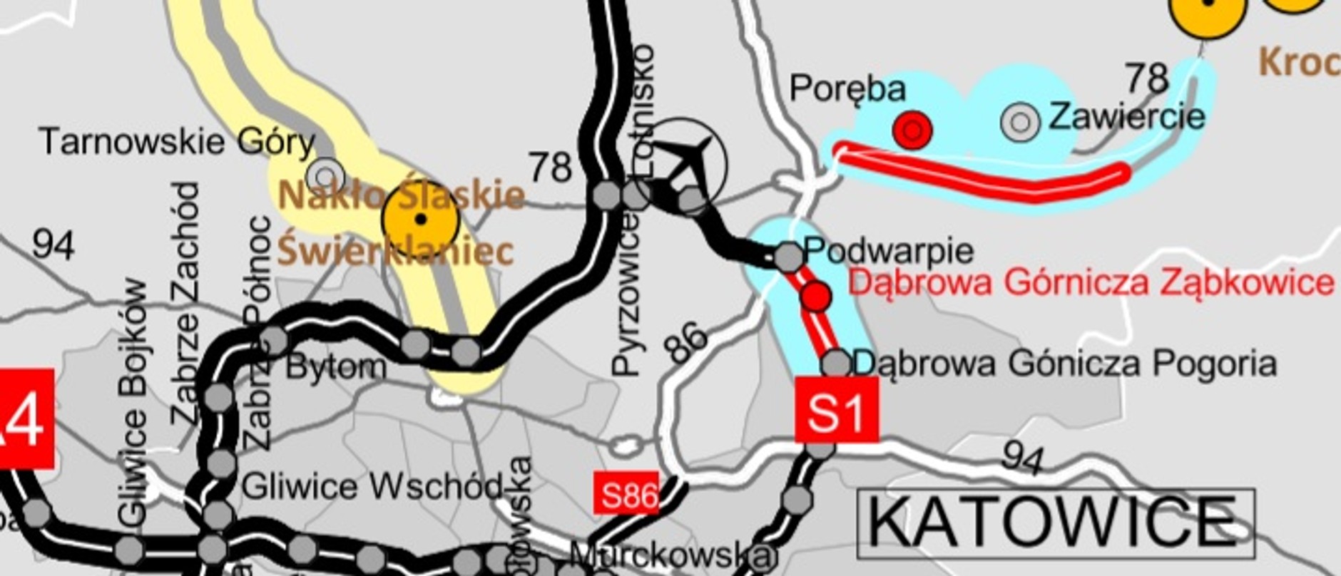 S1 Pyrzowice - Podwarpie