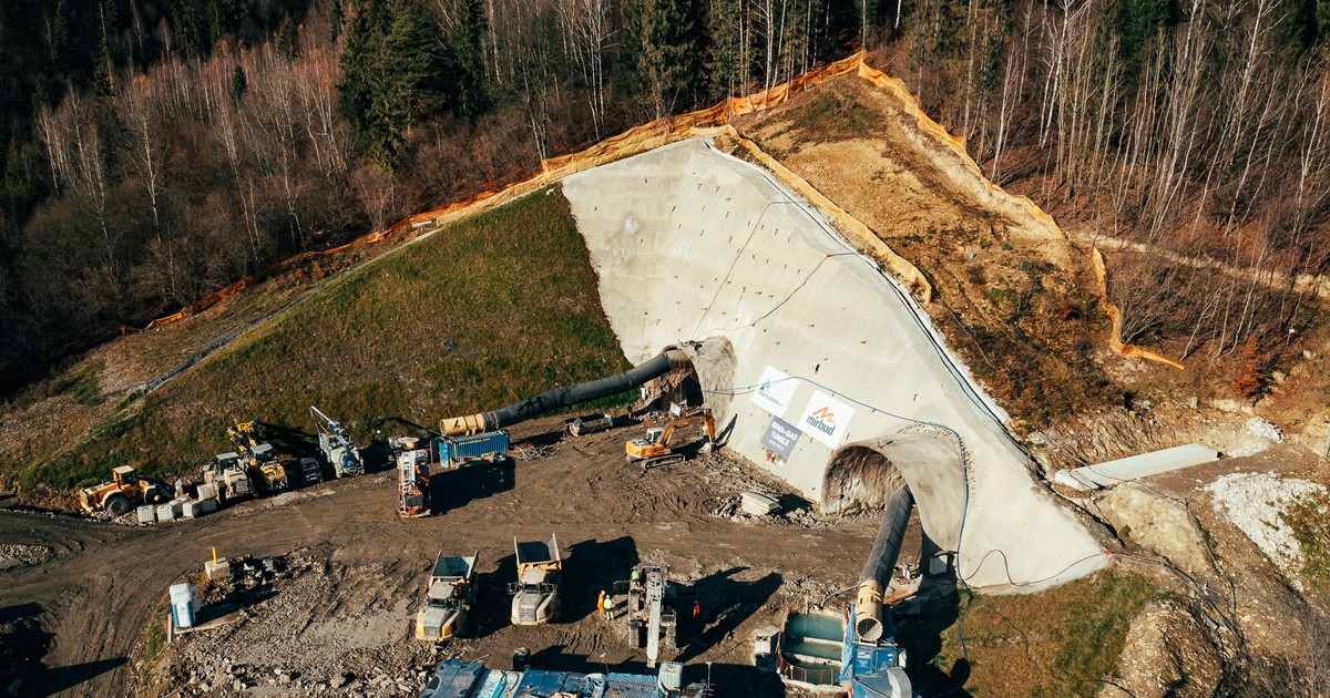 Droga S1 Przybędza — Milówka, przebicie drugiej nawy tunelu
