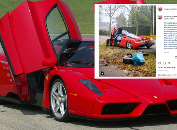 Ferrari Enzo rozbite w Holandii. Mogło być warte nawet ponad 10 mln zł!