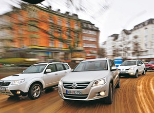 Subaru Forester kontra VW Tiguan, Renault Koleos i Mitsubishi Outlander - Czyli SUV-y na terenie miasta