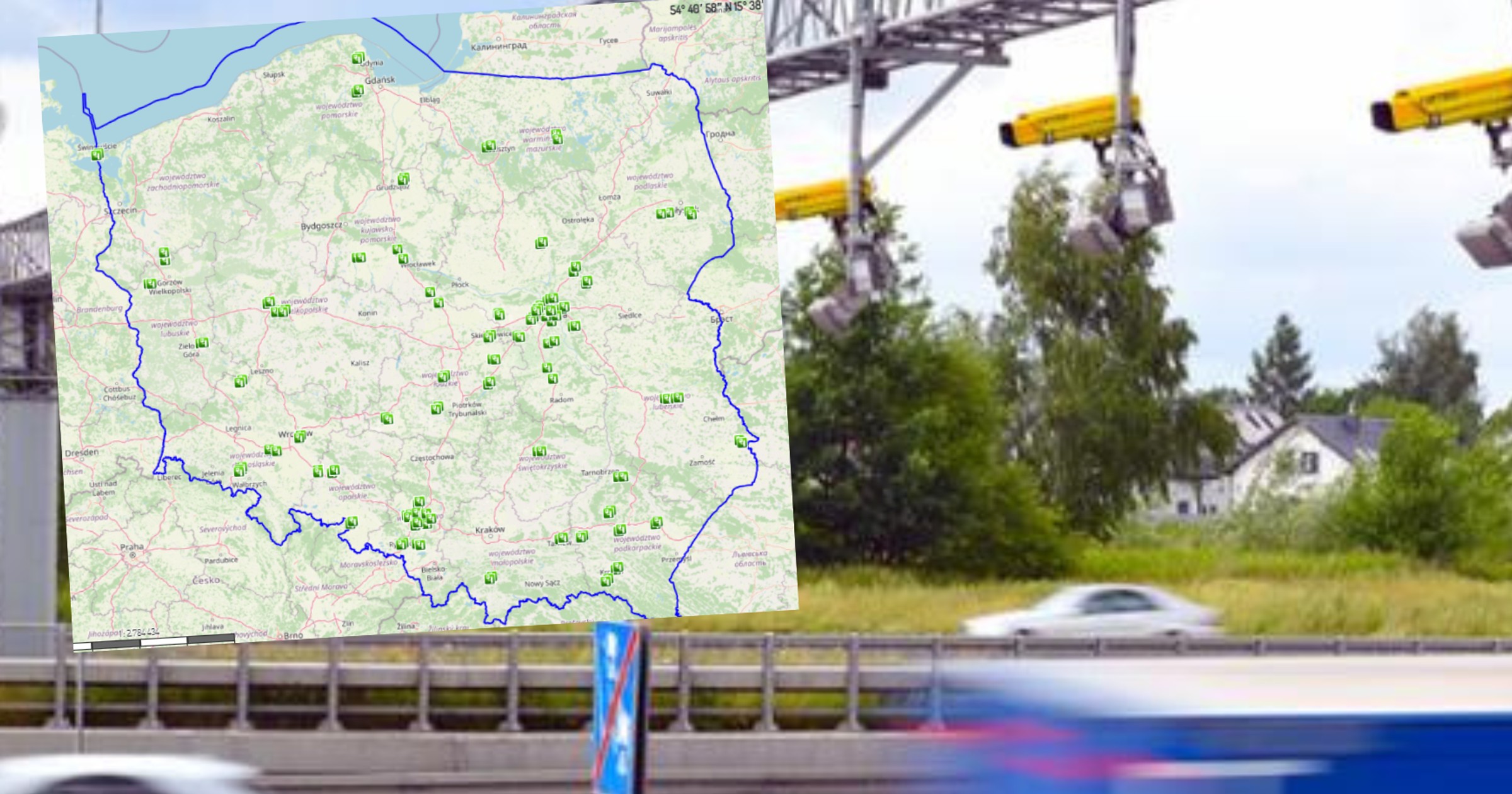 Na polskich drogach pojawią się 43 nowe miejsca z odcinkowym pomiarem prędkości (Źródło mapy: canard.gitd.gov.pl)