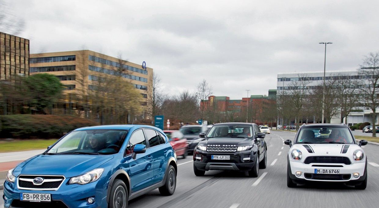 Mini Countryman kontra Range Rover Evoque i Subaru XV: modne miejskie SUV-y
