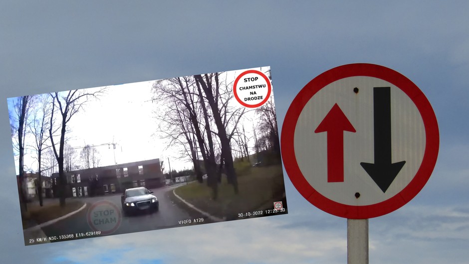 Kierowca na złość blokował drogę