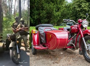 Ukraińcy używają motocykli do walki z czołgami. Wyglądają jak z II wojny światowej