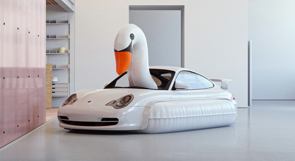 Porsche 911 dmuchany łabędź