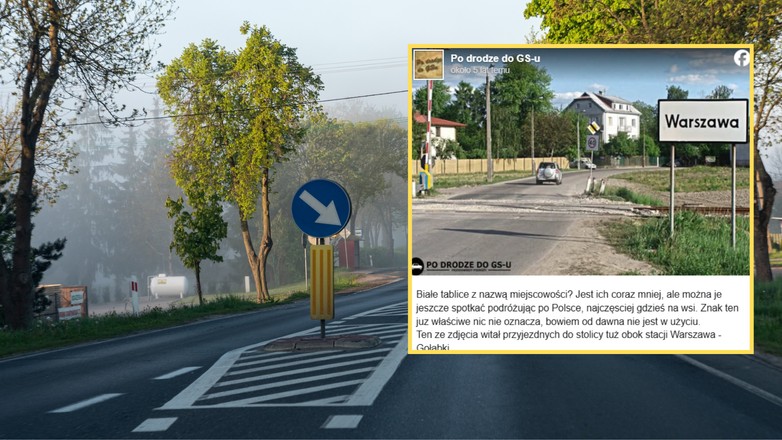 Białe tablice z nazwami miejscowości to w Polsce już prawdziwa rzadkość (facebook.com/podrodzedogsu)