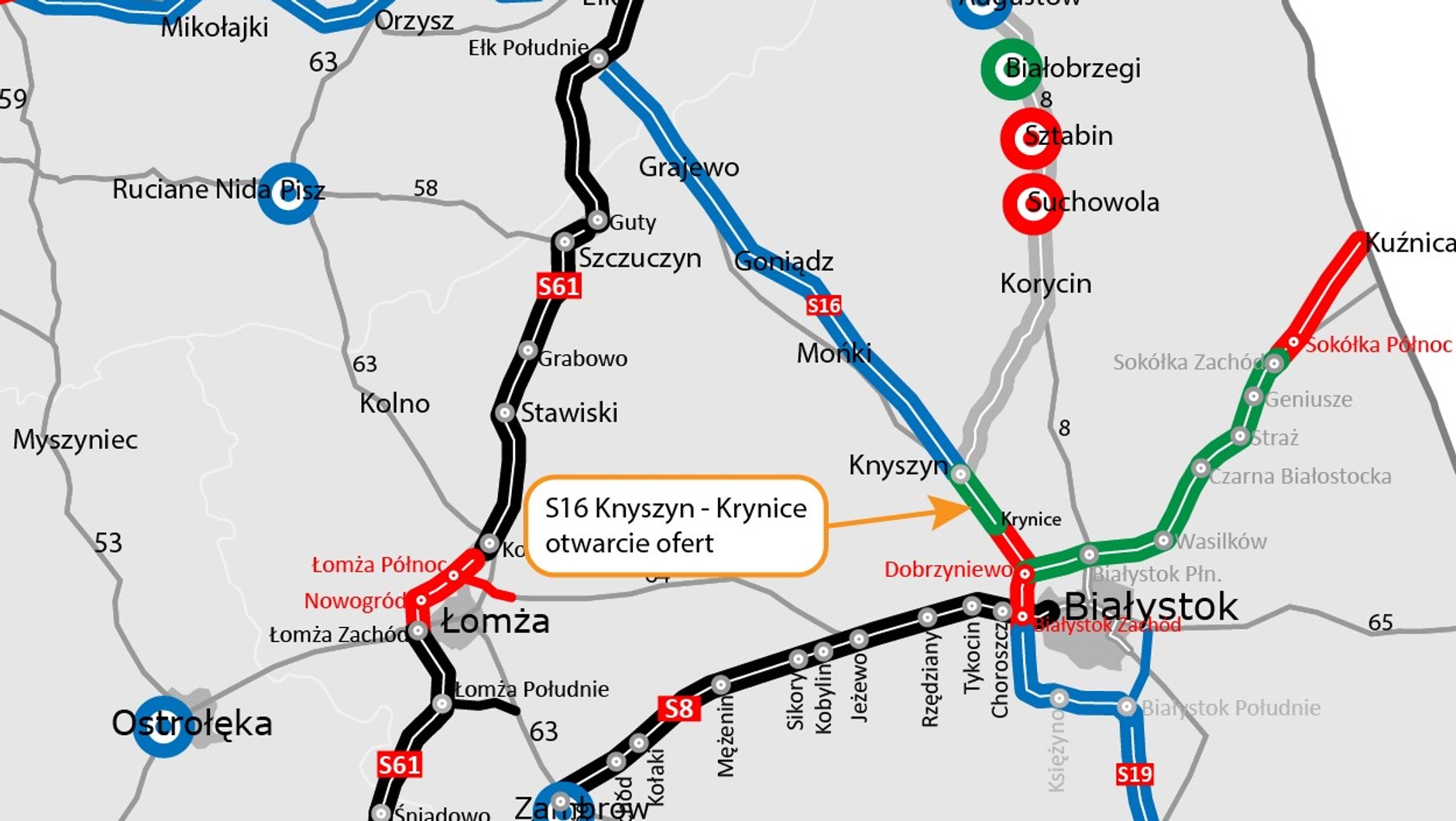 Plan budowy dróg na Podlasiu