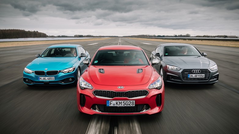 Atak na klasę premium - Audi A5, BMW serii 4 i Kia Stinger