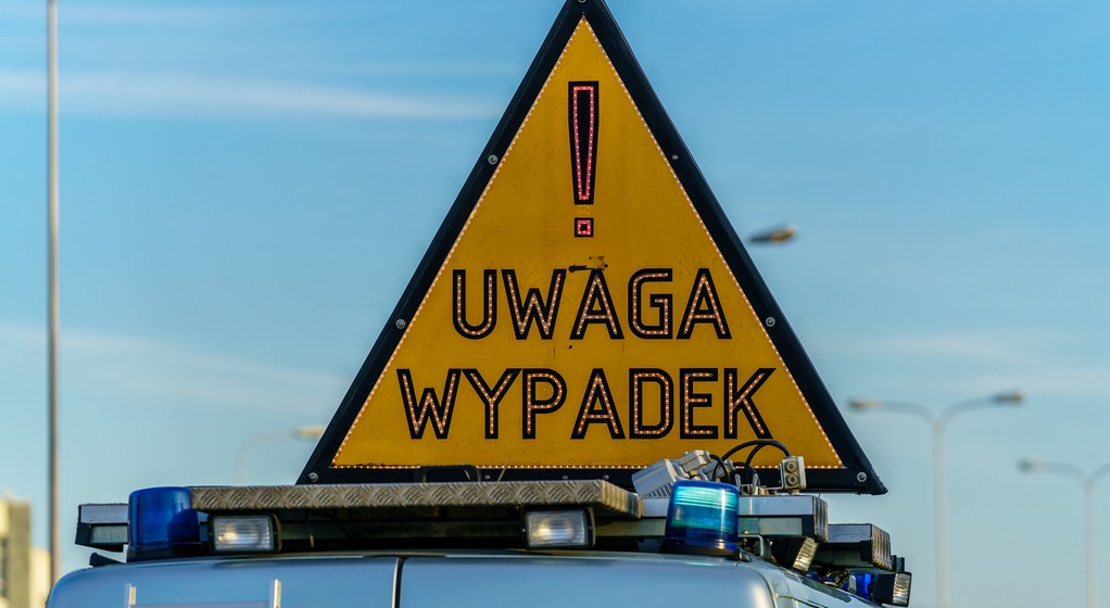 Znak drogowy "Uwaga wypadek!"