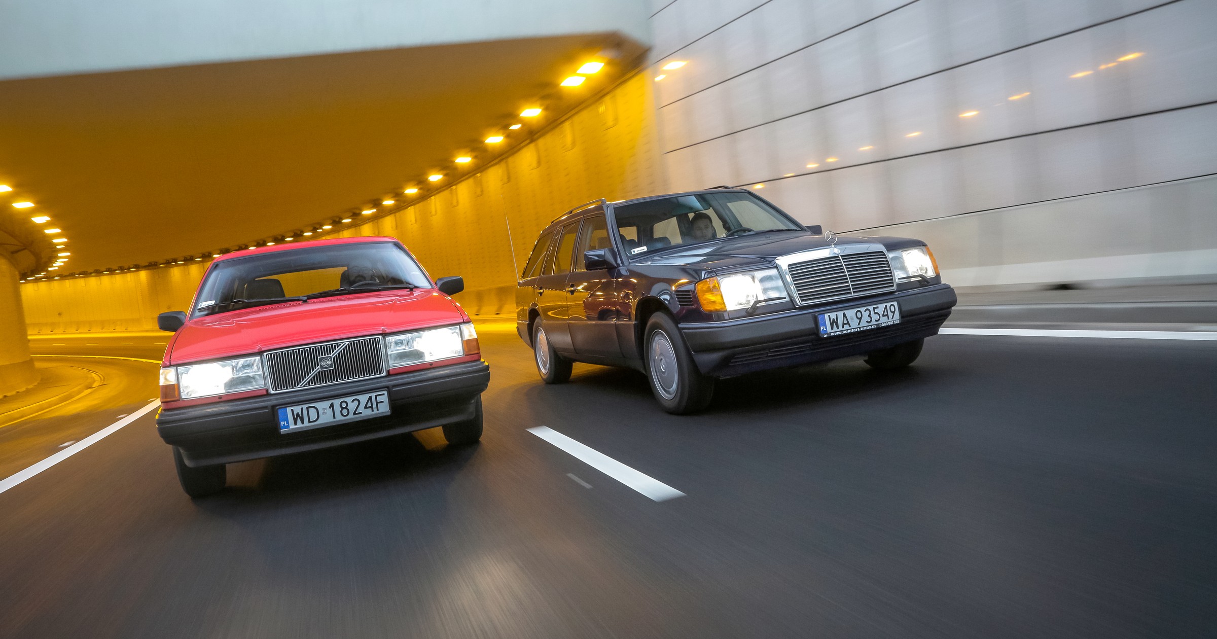 Mercedes S124 i Volvo 740 kombi